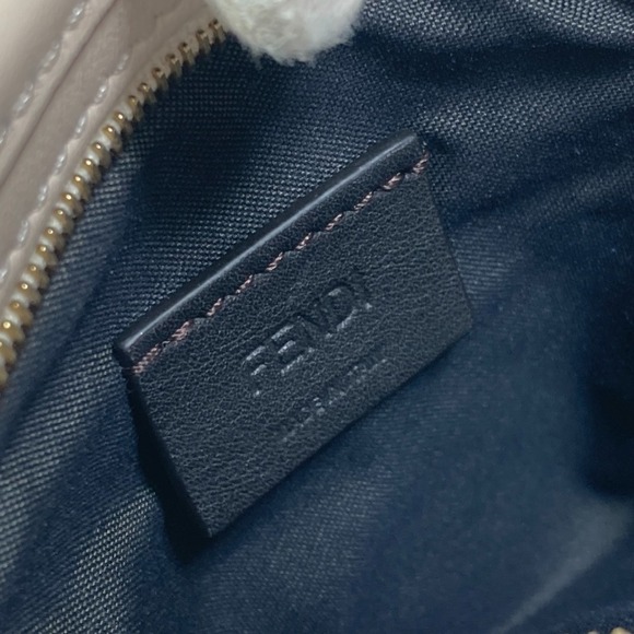 FENDI Cream Leather Zucca Shoulder Bag - Picture 11 of 14